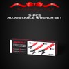 Adjustable Wrench Set Pipe Spanner: 6" 8" 10" Wide Jaw