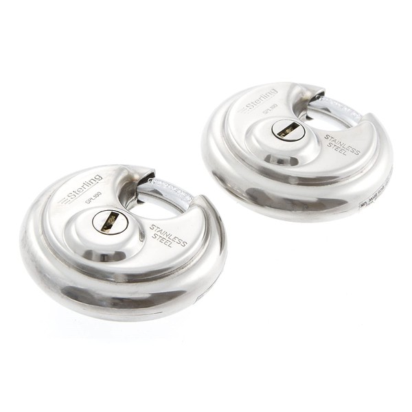 Sterling SPL200 Closed Shackle Disc Padlock with Stainless Steel Body,