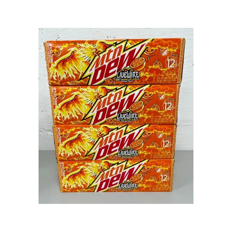 Mountain Dew Live Wire Orange 12 oz. cans 12-Pack Soda