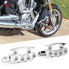 Motorcycle Front Footpegs Pedal CNC Aluminum Footrest Universal Modified AccessorySilver