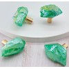 FZBHRO Natural Crystal Stone Cabinet Knobs Decorative Drawer Knobs Handles