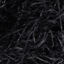 UCLEVER Raffia Filling Material Gift Hamper Shred Shred Paper Gift Filling for Party Hamper Filling and Gift Packaging for Gift Box Decorations (Black)