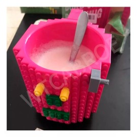 MUG Taza Cafe Bloques Construccion Creativo Figuras Vaso Mug
