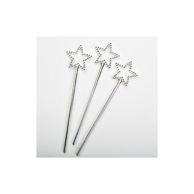 Rhode Island Novelty Mini Sequin Star Wands | Silver |
