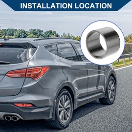 Hihaha Motorcycle Exhaust Muffler Pipe Gasket/for Car/Graphite 42.5mm ID 47.5mm OD / 1 Pcs Titanium Tone