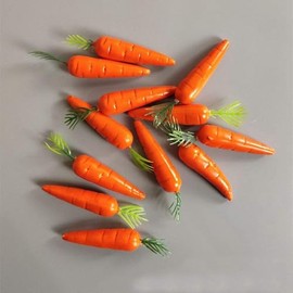 30 Pcs Miniature Carrots Simulation Mini Vegetable Resin Carrot Models Artificial Foods for Dollhouse Kitchen Decoration Easter Party Supplies Dollhouse Accessories