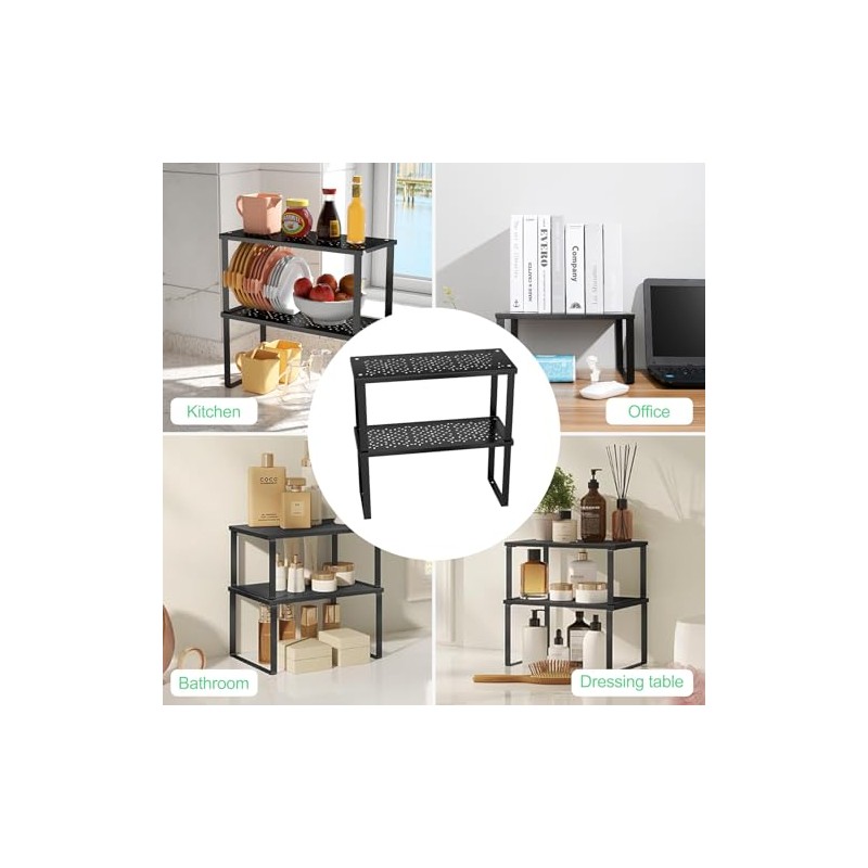 Maxentico Set of 2 Kitchen Organisers, Kitchen Shelf Worktop, Shelf
