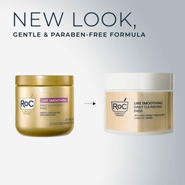 RoC Resurfacing Disks, Hypoallergenic Exfoliating Makeup Remover Pads for Wrinkles and Skin Tone, Hypo-Allegenic Skin Care, Oil-Free Daily Cleanser, 28 Count (Packaging May Vary)