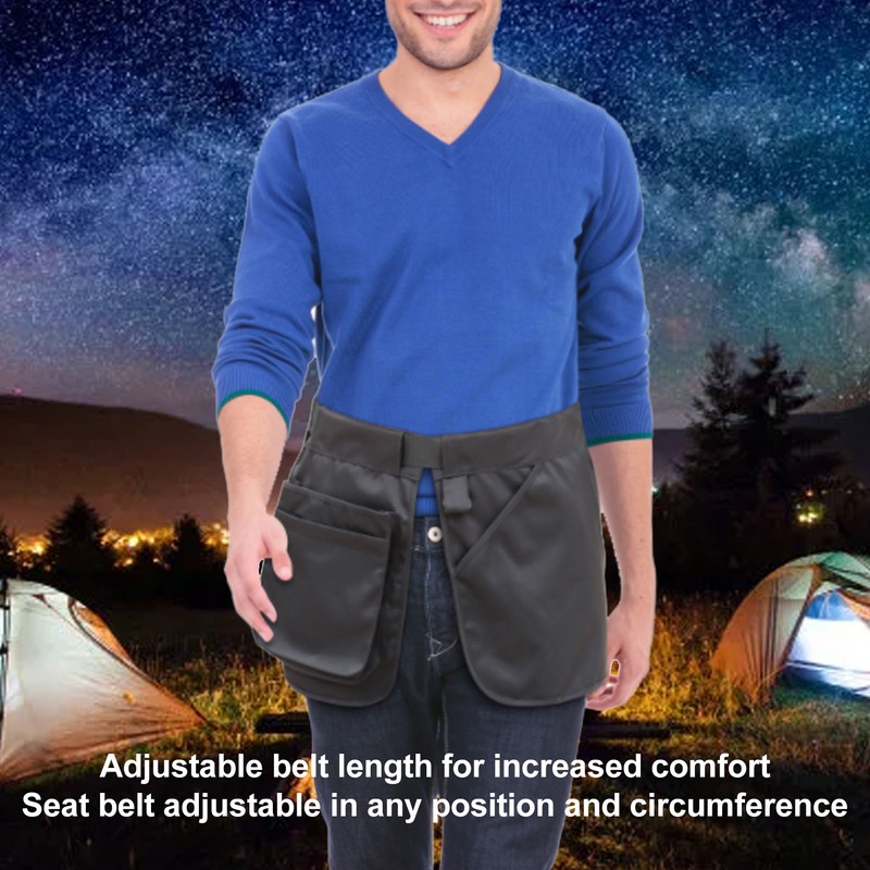 Apron Waist Cover with Plastic Buckle Multiple Pockets Server Aprons