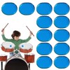 12 Pack Drum Mute Pad Drum Muffler Transparent Soft Drum