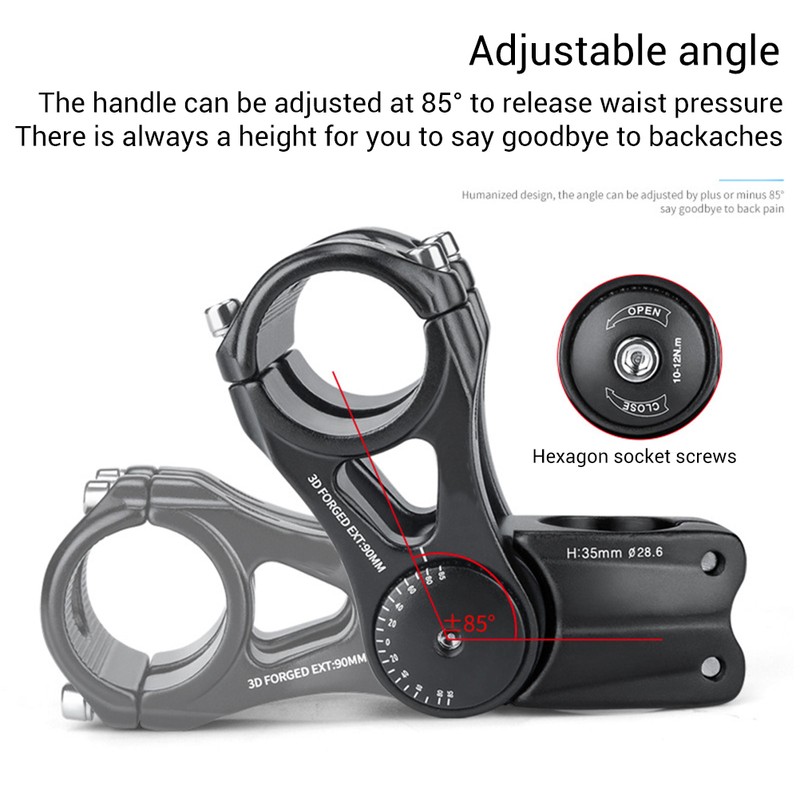 Stem Handlebar Stem Bike Fork Stem Adjustable ± 85° Handlebar