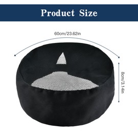 FOROREH Chef Hat Adjustable,3 PCS Kitchen Cooking Cap,Catering Hat Breathable,Mesh Top Skull Cap,Flat Top Black Chef Hat for Chefs, Bakers, Catering, School,Restaurant,Black