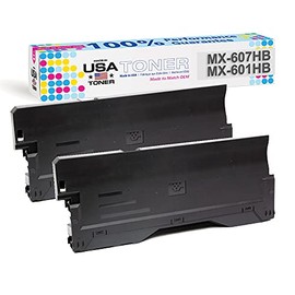 MADE IN USA TONER Compatible Waste Container for Sharp MX-2651,3051,3061,3071,3551,3561,3571,4051,4061,4071, MX-601HB, MX601HB, MX-607HB (50000 Page Yield) (2 Pack)