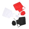 3 Set Kids Apron and Chef Hat Red Black White