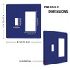 Matte Royal Blue 2 Gang Combination 1-Toggle 1-Decorator/Gfci Device Wall