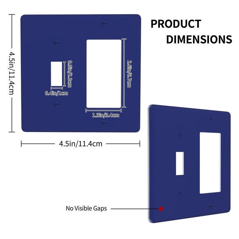Matte Royal Blue 2 Gang Combination 1-Toggle 1-Decorator/Gfci Device Wall