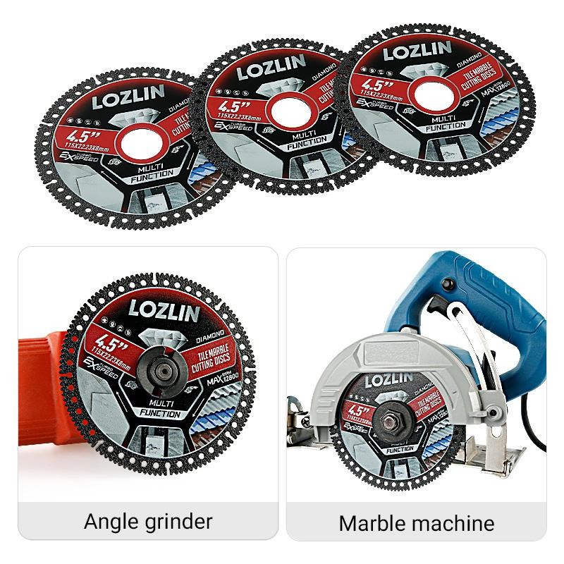 3PCS 4.5"(115MM) Diamond Tile Cutting Blades - Ultra-Thin Dry Cutting