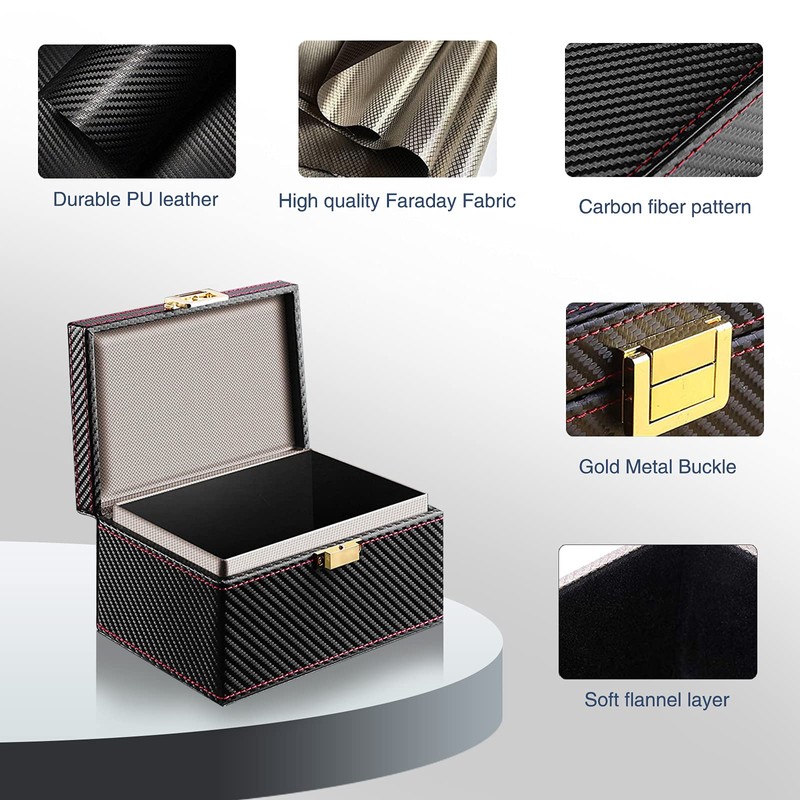 JXE JXO Faraday Box for Car Keys & 2 Pack