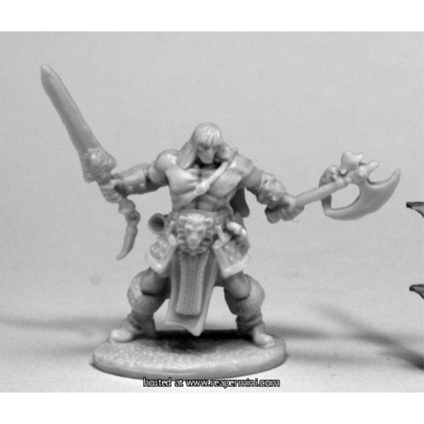 Reaper Miniatures 77469 Brand Oathblood Barbarian, Bones Miniature