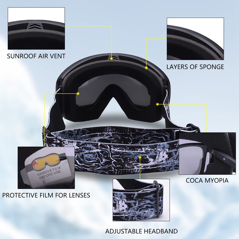 SooGree Snow sport Goggles -Ski Goggles Snowboard Goggles Men, Women