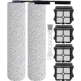 【for ONE S5 Blue】【for ONE S5 Pro 2】Roller Brush and Filters for Tineco Floor ONE S5 /Floor One S5 Pro Cordless Wet Dry Vacuum Cleaner, Replacement Parts Include 2 Brush Rollers,4 Filters