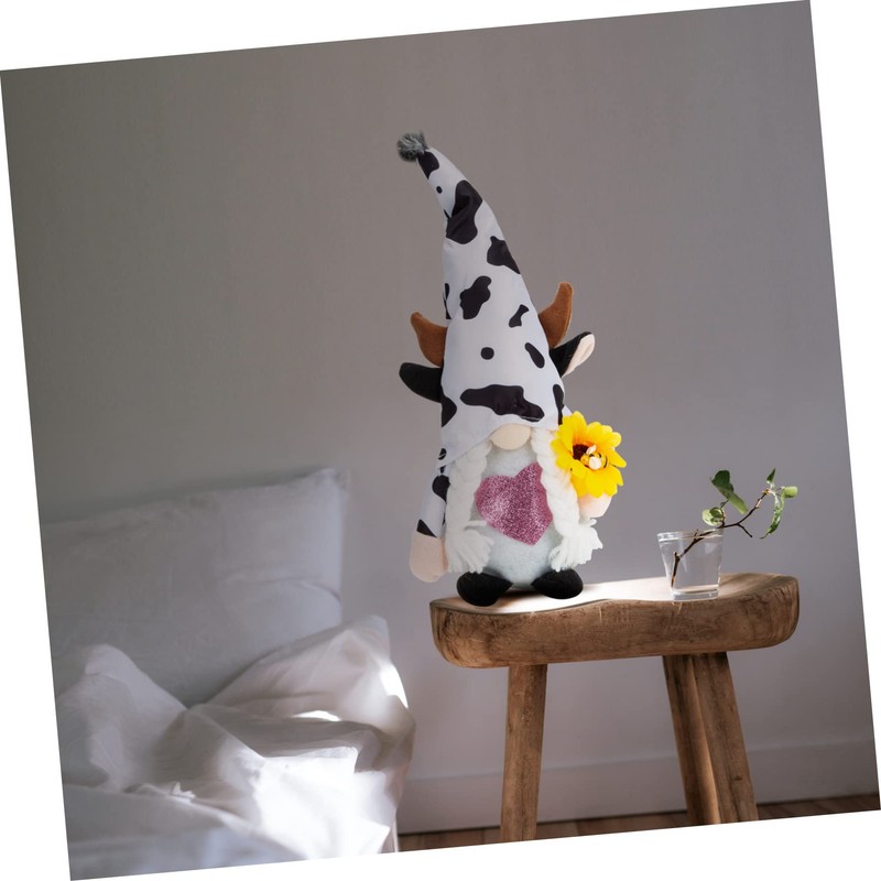 Ciieeo Creative Faceless Cow Gnome Doll Farmhouse Party Decoration Skin