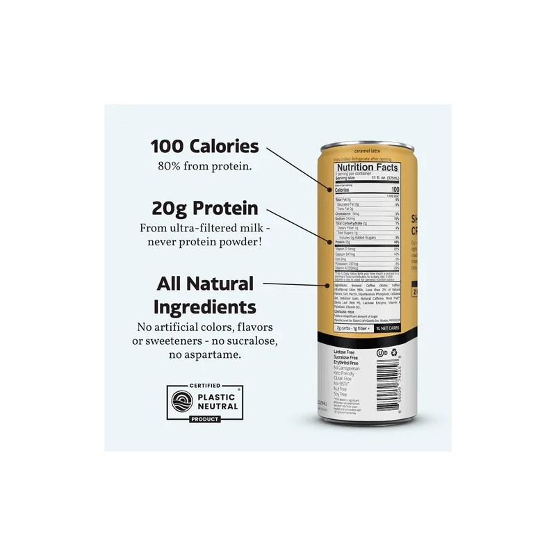 Slate Café Helado Caramelo Latte, 20 G Proteína, 325 Ml