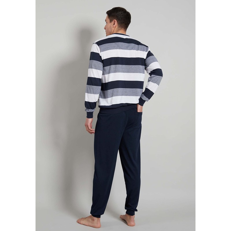Götzburg Men's 2-Piece Pyjamas Long, Belair Blue, s