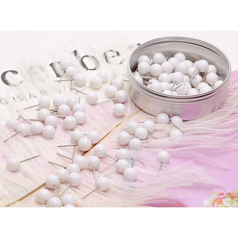 Tupalizy 100PCS 1/4 Inch Small Round Head Map Tacks Pins
