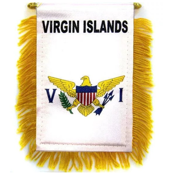 FI U.S. Virgin Islands MINI BANNER FLAG CAR & HOME