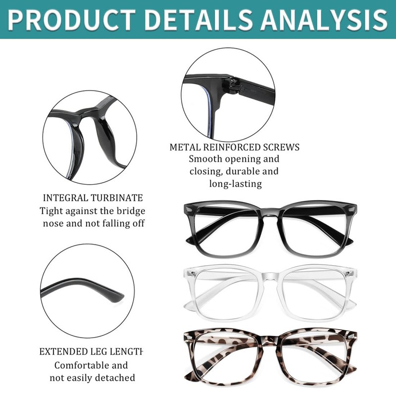 SCJJZ Blue Filter Glasses, Anti Blue Light Glasses for Men