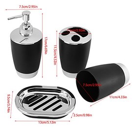 ZJchao El Traje de baño, jaboneras para ba o jaboneras de ba o Kit de baño de plástico PP Incluye dispensador de Taza de Lavado Taza de Cepillo de