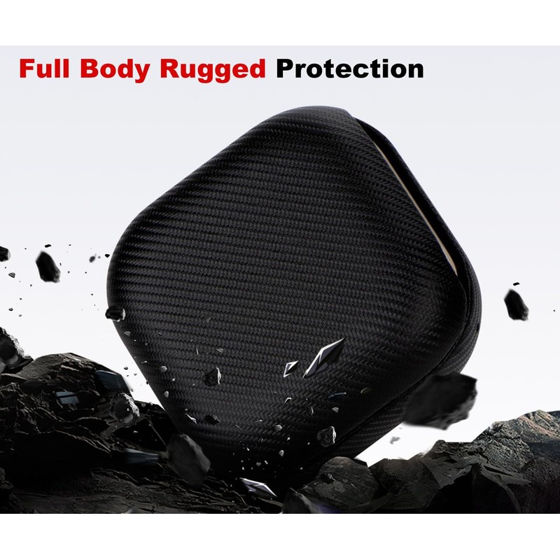 LOPIE Carbon Fiber Texture Case for SHOKZ OpenFit Open Earbuds