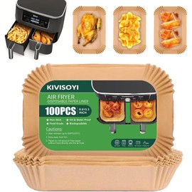 Forro de Papel Desechable para Freidora de Aire, Papel para Freidora de Aire, Papel de Cocina para Freidora de Aire, Papel De Hornear Antiadherente Desechable para Freidoras, Hornos, Sartén