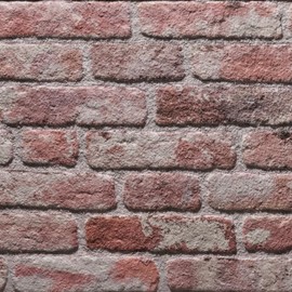 Wall!Supply - 3D Wall Panels - Red and White Ultralight Weathered Brick Wall Covering - Lightweight Foam Wallpaper Alternative - Easy DIY Installation - 4-Pack