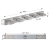 5-Light LED Modern Bathroom Vanity Light Fixture Matte Chrome Modern