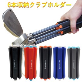 【Official】Wakae Club Carry Case Golf Club Holder Golf Club Storage Possible Fixed Storage Portable Convenient Club Case Organizer Holder Club Bracket Fixed Clip (Black x White)