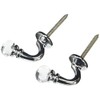 SPEEDY Accessories Crystal Palma Curtain Tie Back Hooks, Wood,Stone, Chrome,