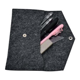 2PCS Pencil Bags, Felt Pen Case, Stationery Bag, Stationery Pouch, Pencil Case (Dark Grey)