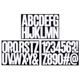 Number Stickers Large Alphabet Stickers Numbers Stickers Number Stickers Letters Stickers Waterproof White Black Black White Set of 3 (3" White)