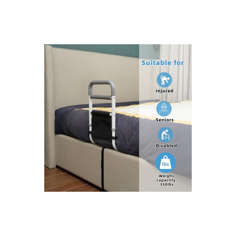 Bed Rails for Elderly Adults - 350LBS Heavy Duty Bed