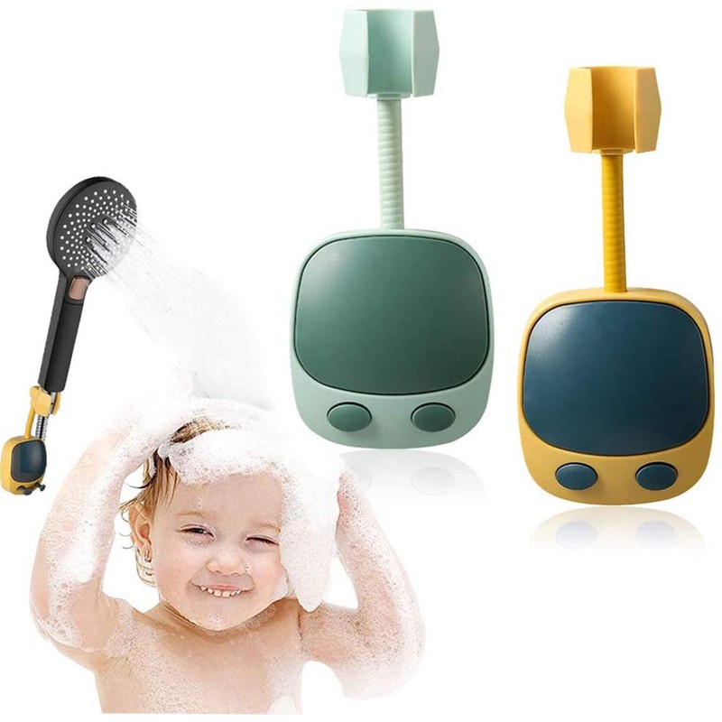 Mnixy Q0OJ Universal 360° Adjustable Rotatable Shower Head Holder, Black,