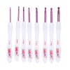 8pcs Crochet Hooks Curved Soft Handle Comfortable Portable Knitting Tool