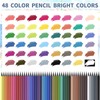 Jnyan Jnyan 48 Buntstifte für Malbücher für Erwachsene, Professionelle Zeichenstifte