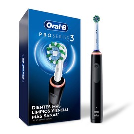 Oral-B PRO Series 3, Cepillo de Dientes Eléctrico, Cabezal Redondo Advanced Clean, Negro