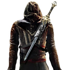 WEESTAAMO Medieval Faux Leather Back Sword Frog, Vintage Adjustable Sword Holster, Medieval Back Sword Sheath Holster, Sword Holder Back, Sword Holder Belt, Cosplay