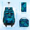FTJCF 3pcs Rolling Backpack for Men, 21 Inche Adult Bag