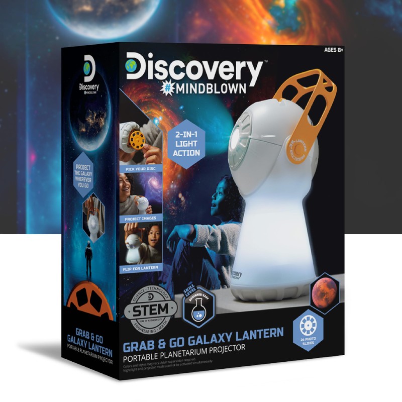 Discovery™ #Mindblown Grab & Go Galaxy Lantern Portable Planetarium Projector,