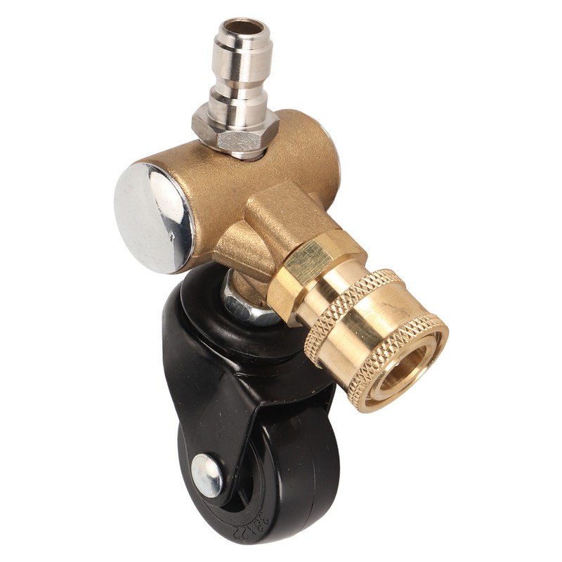 Undercarriage Cleaner Swivel Wheel with 1/4in Quick Connector Brass Pressure