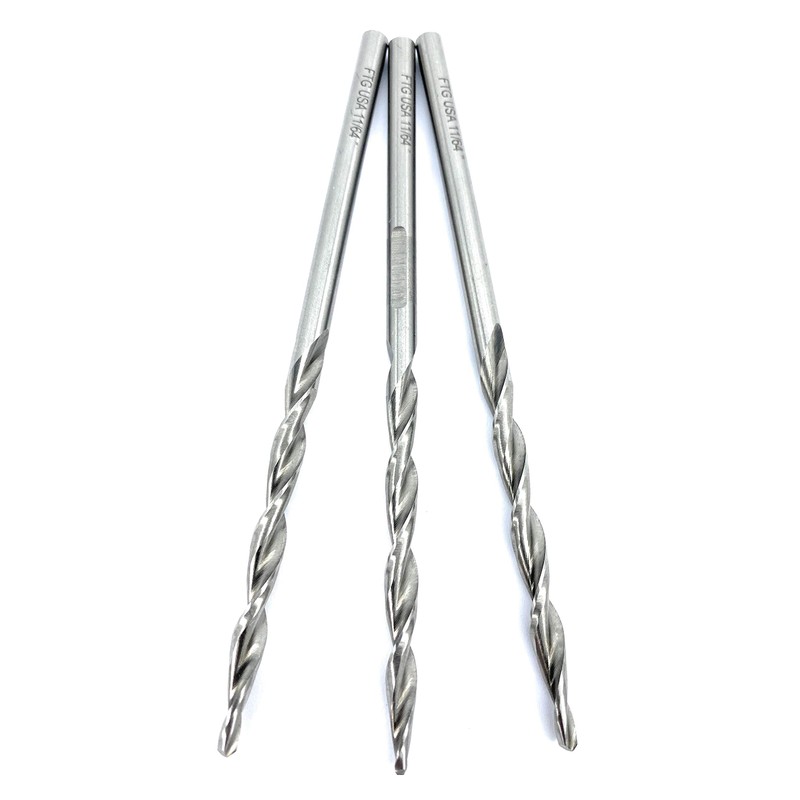 FTG USA 3 Pc #8 (11/64") Replacement Tapered Countersink Drill